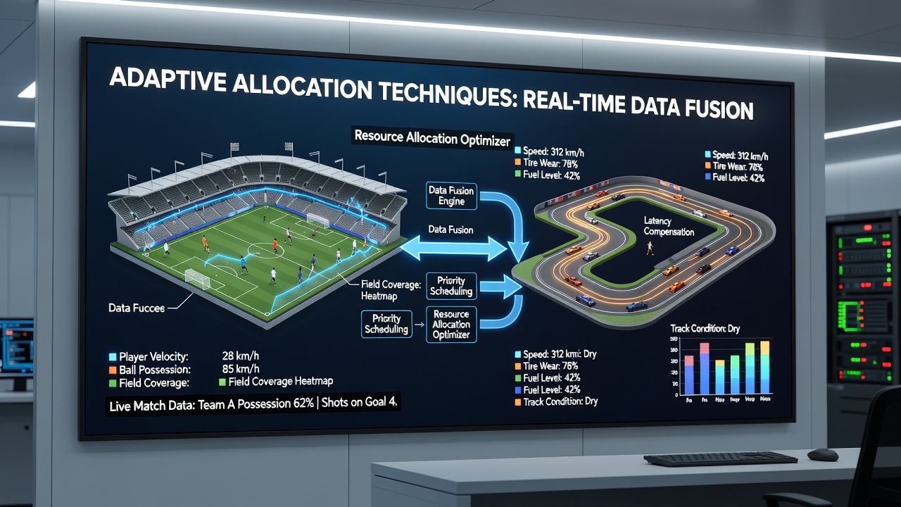 Layered betting dashboard displaying adaptive stake distribution across soccer and racing markets