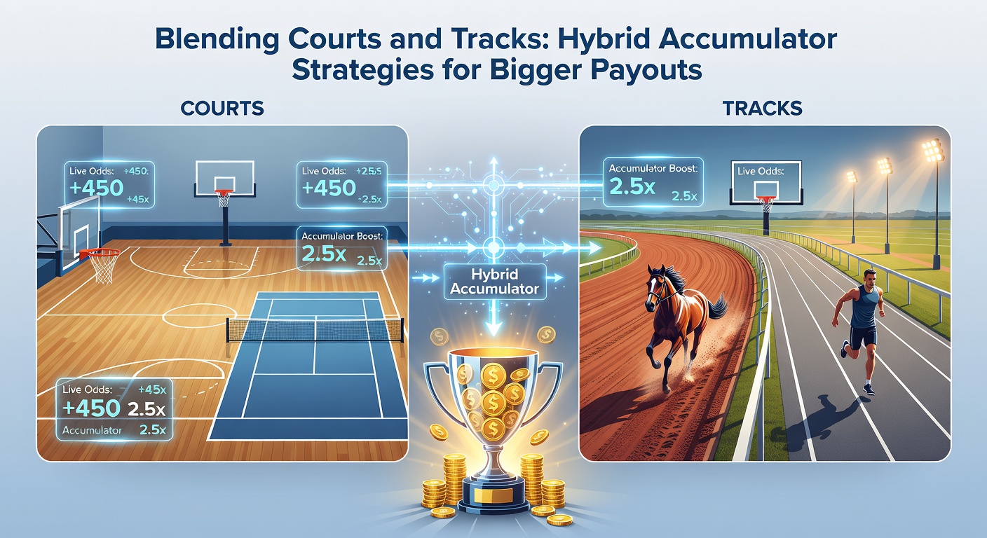 Dynamic split image showing tennis players in action alongside thundering horse race on the track