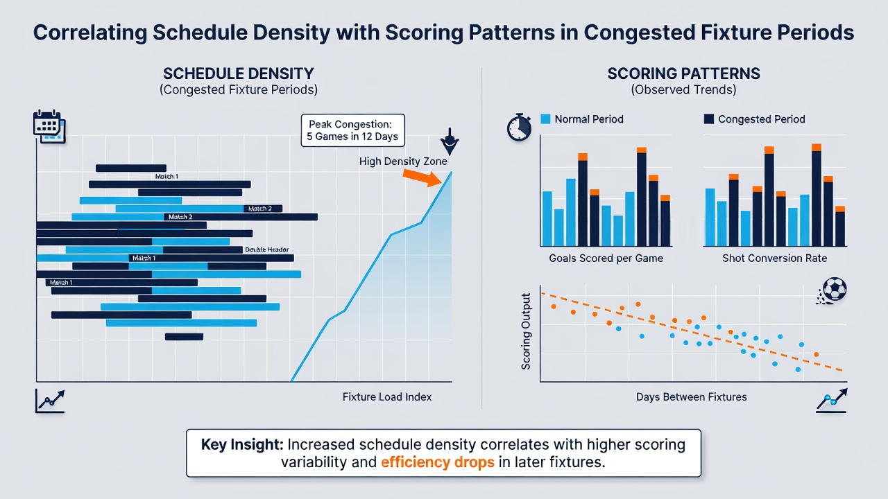 Heatmap of player workload during congested fixture blocks in major soccer leagues