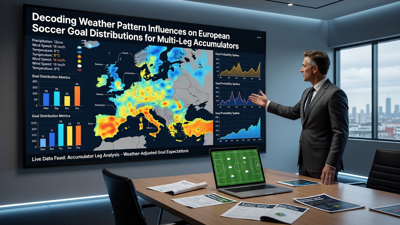 Detailed weather map showing wind patterns and temperature zones over European soccer venues