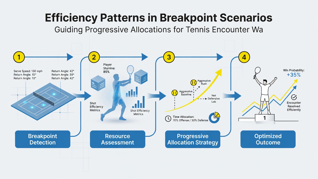 Detailed view of tennis scoreboard showing multiple breakpoint opportunities in a professional match