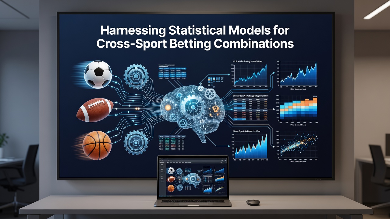 Dashboard showing cross-sport accumulator probability outputs and historical performance metrics