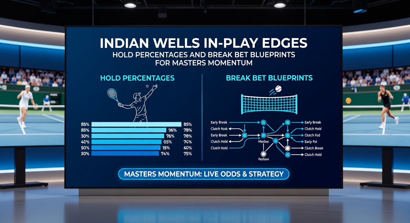 Close-up of a tense break point during an Indian Wells rally, with the server lunging for a drop shot and the returner poised to pounce