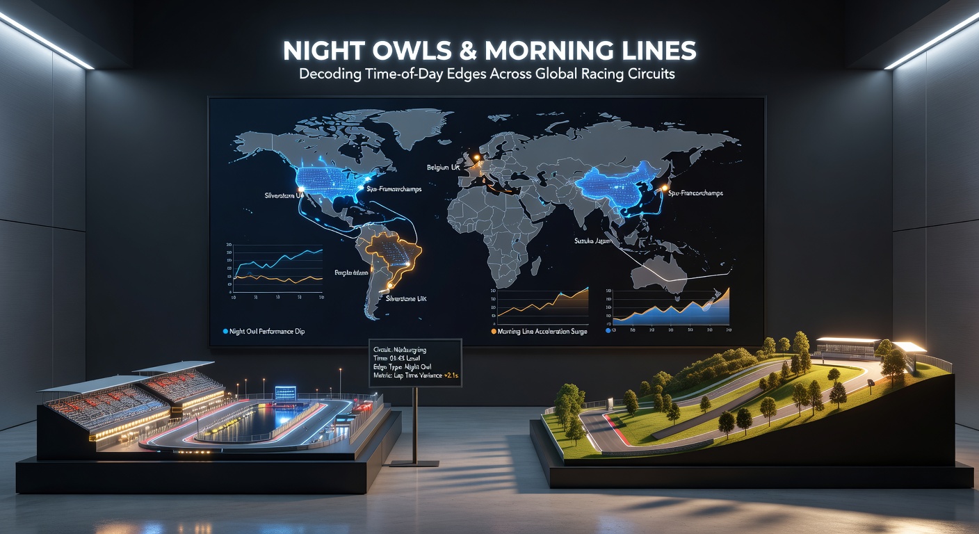 Night racing under lights at an international track with horses on the home straight