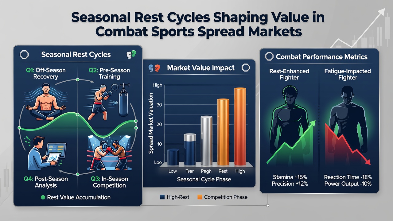 Combat sports spread market graphs illustrating rest cycle impacts on fight outcomes