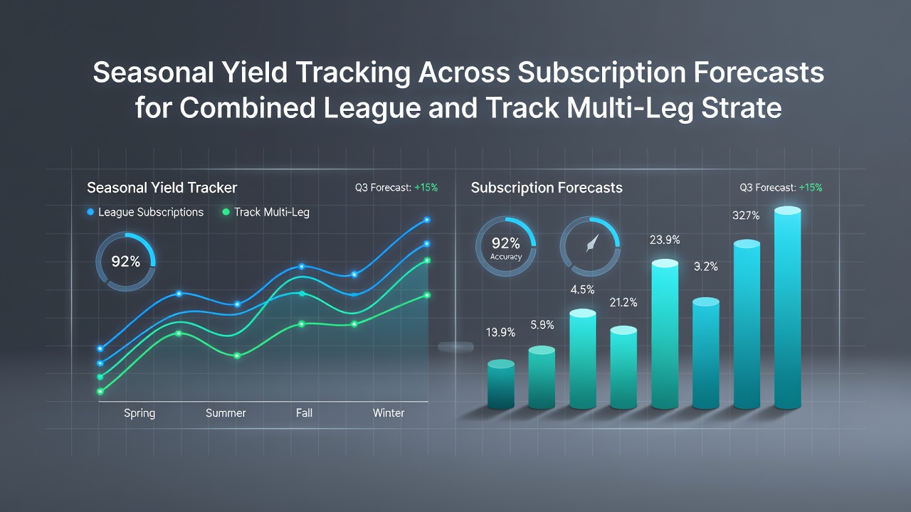 Mid-season yield comparison graphs for subscription forecasts mixing league and track bets