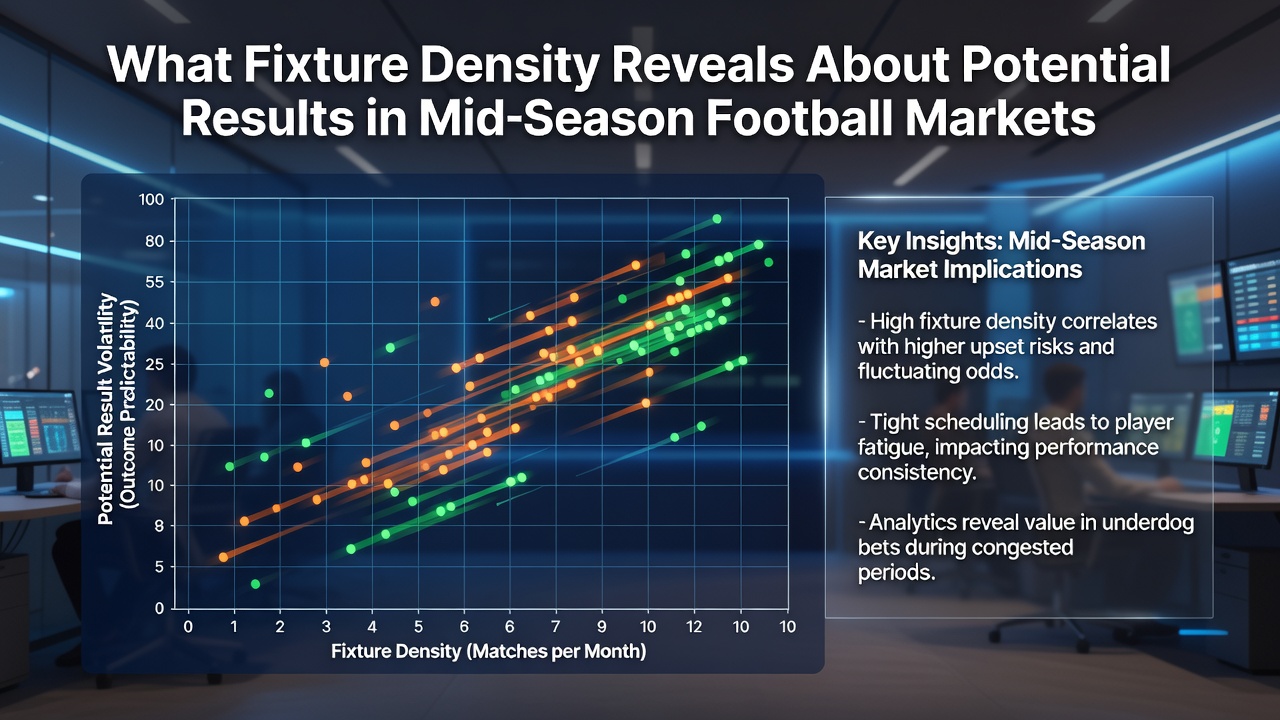 Data charts illustrating goal averages and draw rates during periods of high fixture density in football