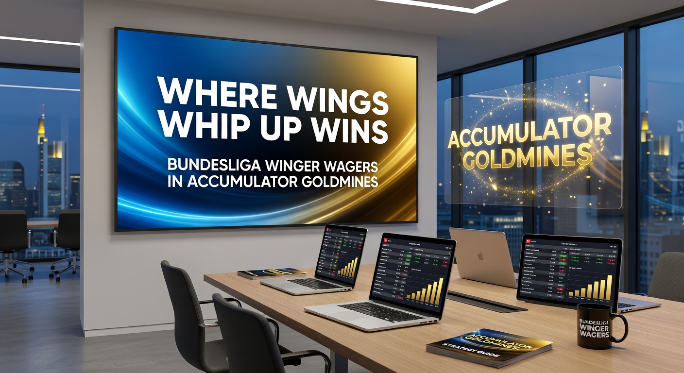 Bundesliga accumulator slip highlighting winger bets, with odds multiplying across multiple matches